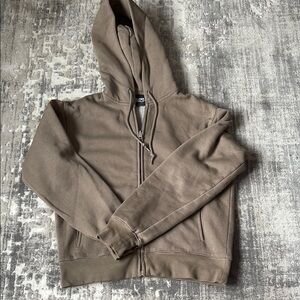 Super world Aritzia Tan/taupe Hoodie Sweater Sz:XS